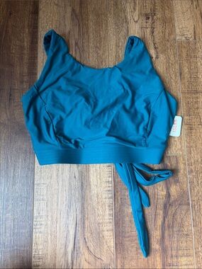Wild Isles Swim Zoe High Neck Top NWT Peacock Teal Size 3